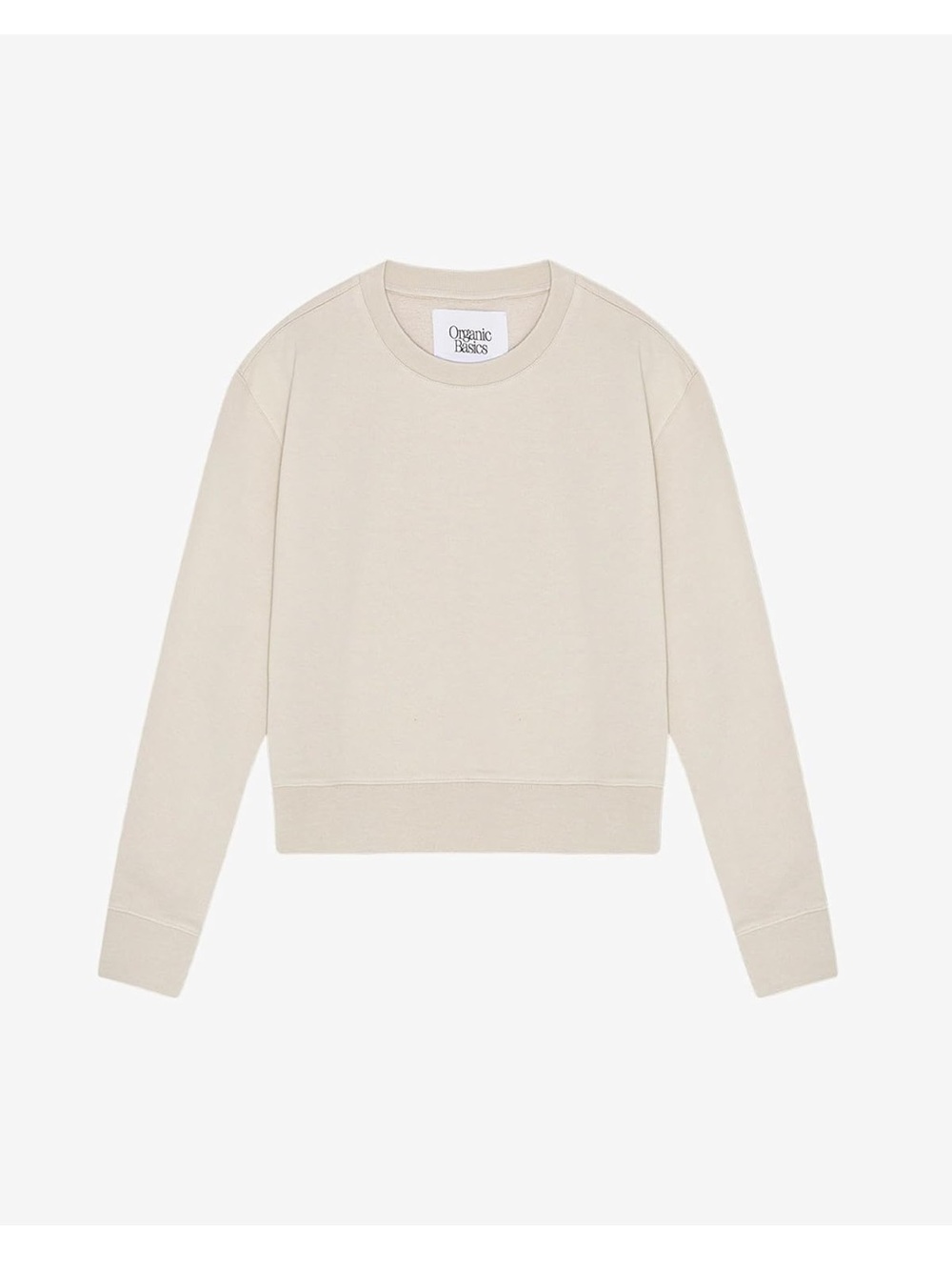 Organic Basic Weekend Boxy Crewneck Sweatshirt, SandstoneX-Small 543/bb15-1:v - Picture 4 of 10